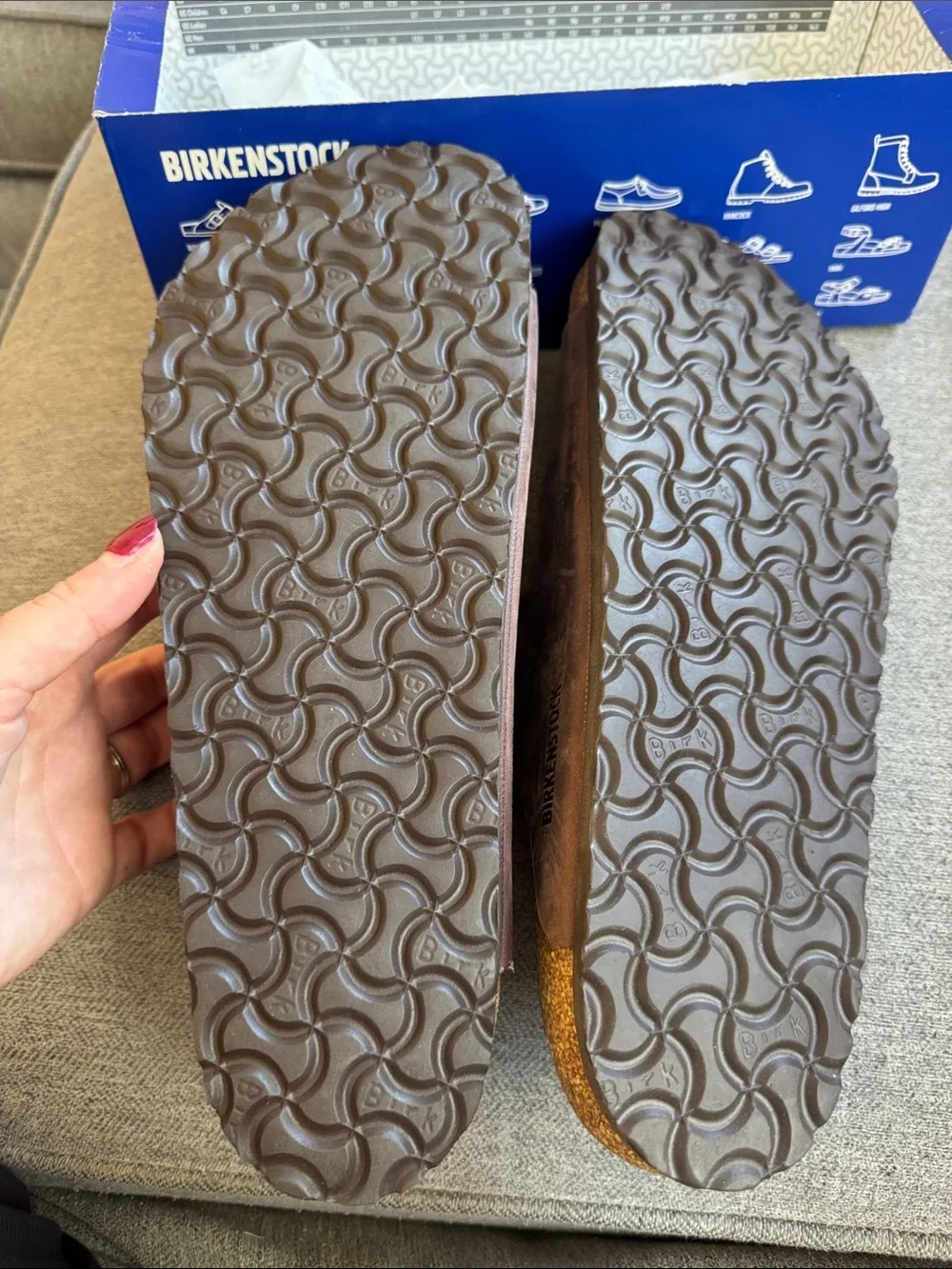 Birkenstock Brown Leather Double-Buckle Sandals